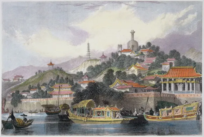 Framed Print : Garden of the Imperial Palace, Peking, China, 1843. Artist: Thomas Allom Framed Print : Garden of the Imperial Palace, Peking, China, 1843. Artist: Thomas Allom