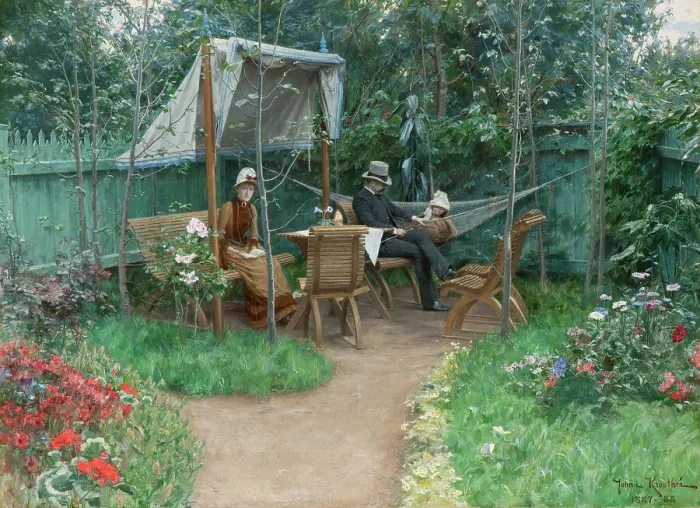 Framed Print : Garden interior from Linköping, between 1887 and 1888. Creator: Johan Krouthén Framed Print : Garden interior from Linköping, between 1887 and 1888. Creator: Johan Krouthén