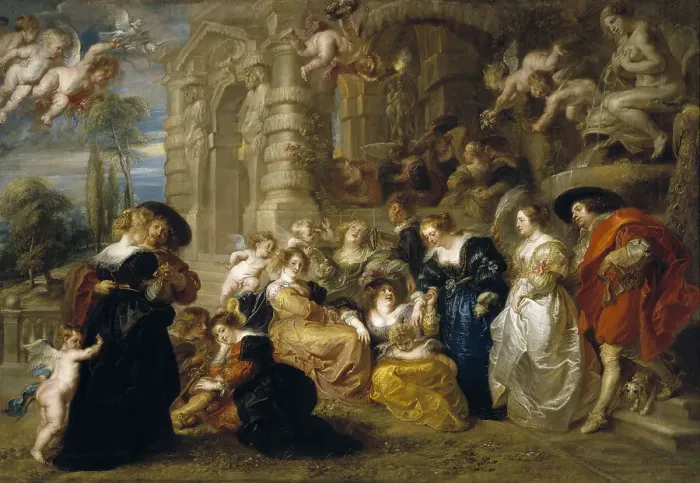 Framed Print : The Garden of Love, c. 1633. Artist: Rubens, Pieter Paul (1577-1640) Framed Print : The Garden of Love, c. 1633. Artist: Rubens, Pieter Paul (1577-1640)