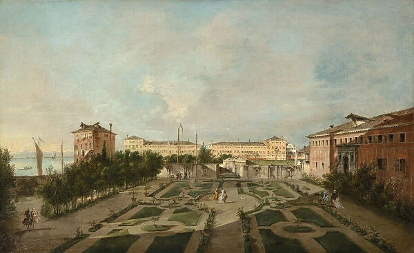 The Garden of Palazzo Contarini dal Zaffo, late 1770s. Creator: Francesco Guardi