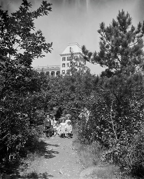 Garden path at Hotel Kaaterskill, Catskill Mts. N.Y. between 1895 and 1910. Creator: Unknown