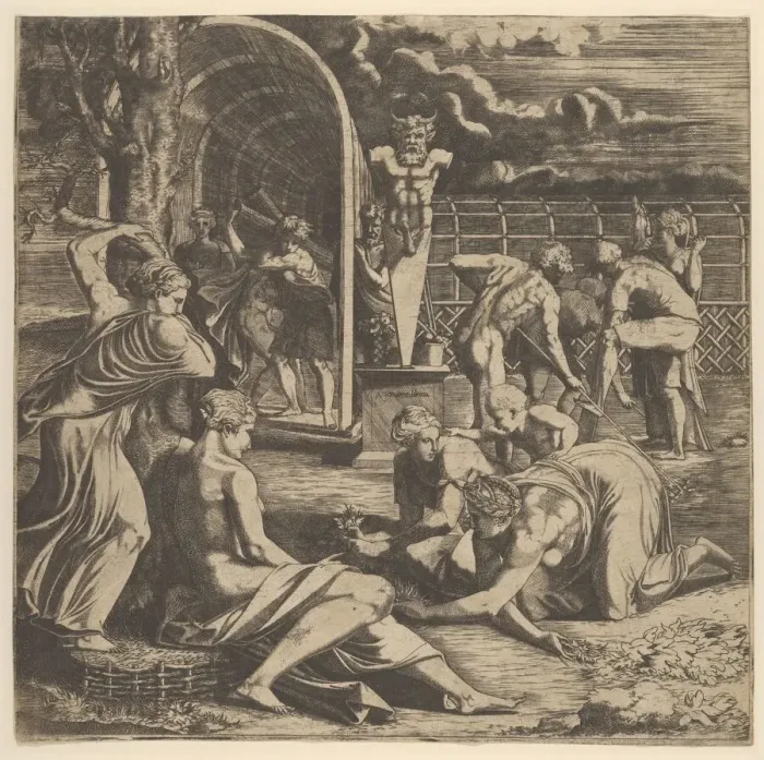Framed Print : The Garden of Pomona, 1540-56. Creator: Leon Davent Framed Print : The Garden of Pomona, 1540-56. Creator: Leon Davent
