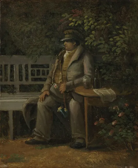 Framed Print : In the Garden, probably 1819-1820. Creator: Thomas Fearnley Framed Print : In the Garden, probably 1819-1820. Creator: Thomas Fearnley