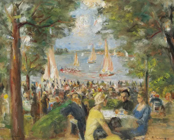 Framed Print : Garden restaurant at the Havel, 1934. Creator: Liebermann, Max (1847-1935) Framed Print : Garden restaurant at the Havel, 1934. Creator: Liebermann, Max (1847-1935)
