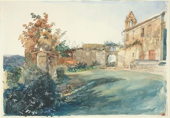 Framed Print : The Garden of San Miniato near Florence, 1845. Creator: John Ruskin Framed Print : The Garden of San Miniato near Florence, 1845. Creator: John Ruskin