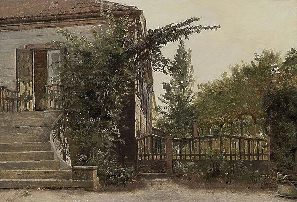 The Garden Steps Leading to the Artist's Studio on Blegdammen, Copenhagen, 1841-1844. Creator: Christen Kobke