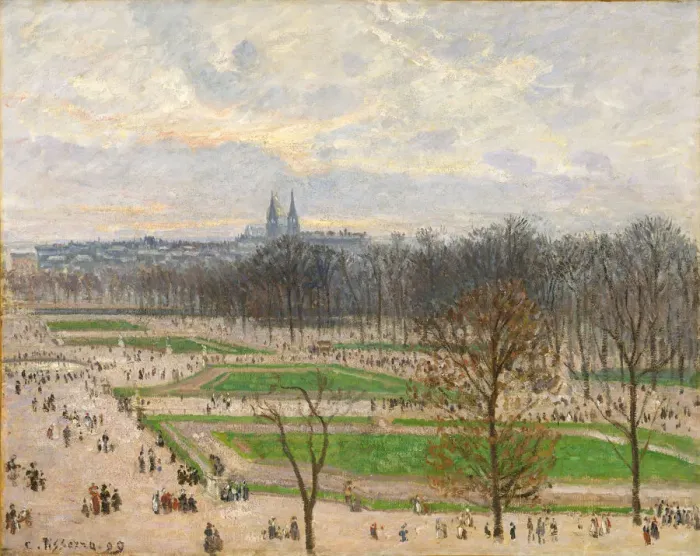Framed Print : The Garden of the Tuileries on a Winter Afternoon, 1899. Creator: Camille Pissarro Framed Print : The Garden of the Tuileries on a Winter Afternoon, 1899. Creator: Camille Pissarro