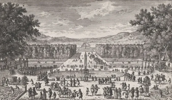 Framed Print : The Garden of Versailles, 1660-95. 1660-95. Creator: Adam Perelle Framed Print : The Garden of Versailles, 1660-95. 1660-95. Creator: Adam Perelle