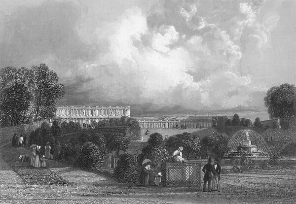 The Garden of Versailles, 1839. Artist: J Davis