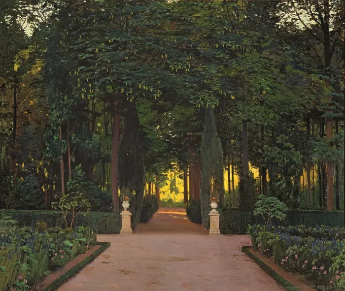 Framed Print : Gardens at Aranjuez, ca 1899 Framed Print : Gardens at Aranjuez, ca 1899