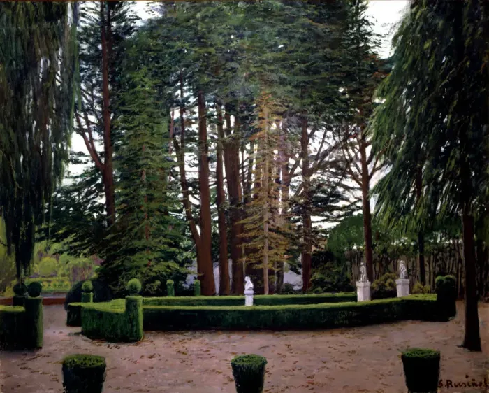 Framed Print : Gardens of Aranjuez, oil on canvas by Santiago Rusinol Framed Print : Gardens of Aranjuez, oil on canvas by Santiago Rusinol