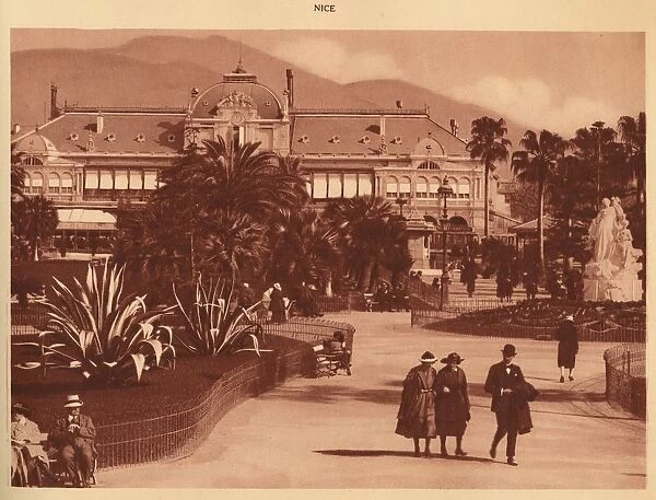 The Gardens and the Casino, Nice, 1930. Creator: Unknown