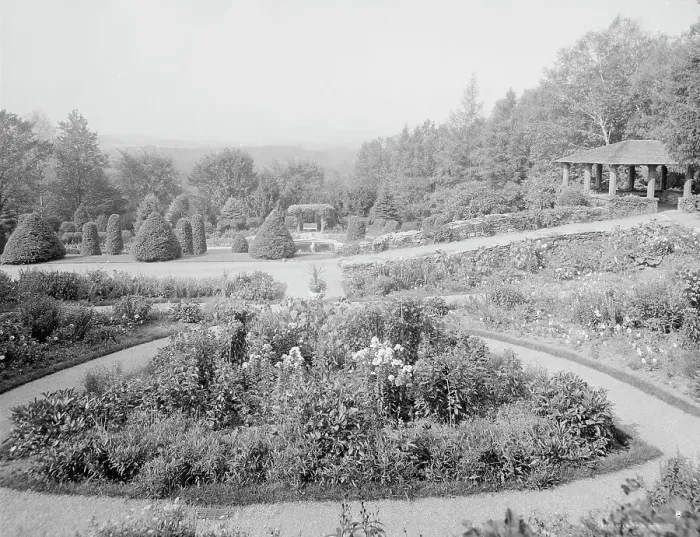 Framed Print : The Gardens, home of the Hon. Joseph Choate, Stockbridge, Mass. c.between 1910 and 1920. Creator: Unknown Framed Print : The Gardens, home of the Hon. Joseph Choate, Stockbridge, Mass. c.between 1910 and 1920. Creator: Unknown