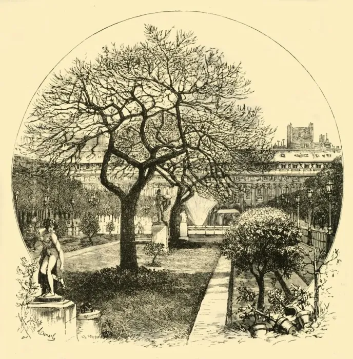 Framed Print : The Gardens of the Palais Royal, Paris, 1890. Creator: Unknown Framed Print : The Gardens of the Palais Royal, Paris, 1890. Creator: Unknown