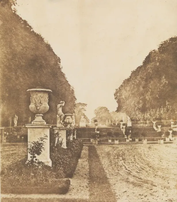 Framed Print : [Gardens of Saint-Cloud], before 1855. Creator: Henri Victor Regnault