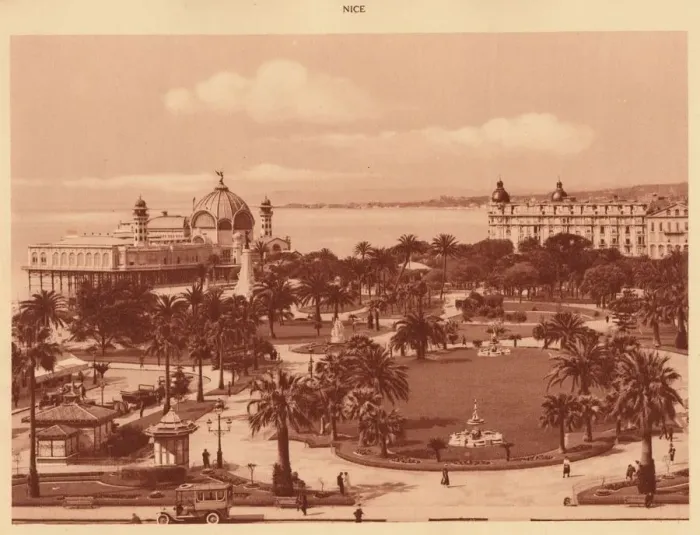 Framed Print : The Gardens seen from the Casino, Nice, 1930. Creator: Unknown Framed Print : The Gardens seen from the Casino, Nice, 1930. Creator: Unknown