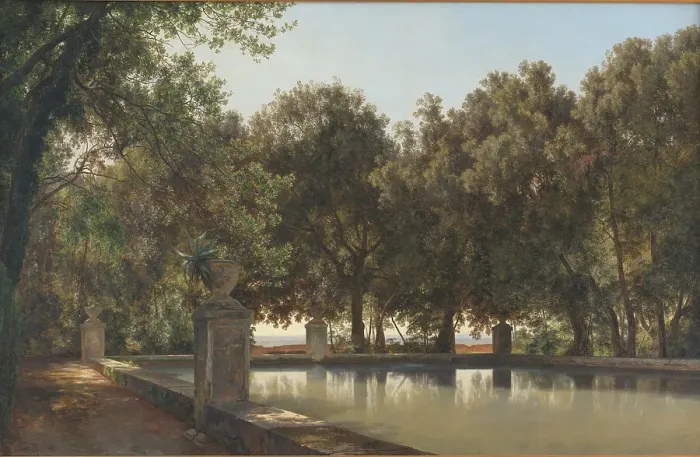 Framed Print : The Gardens of the Villa d'Este, Tivoli, 1899. Creator: Janus Andreas Bartholin la Cour Framed Print : The Gardens of the Villa d'Este, Tivoli, 1899. Creator: Janus Andreas Bartholin la Cour