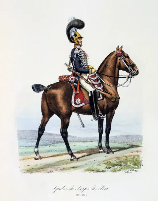 Framed Print : Gardes-du-Corps de Roi, 1820-1830 Artist: Eugene Titeux Framed Print : Gardes-du-Corps de Roi, 1820-1830 Artist: Eugene Titeux