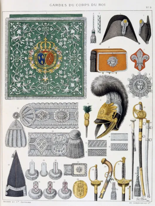 Framed Print : Gardes-du-Corps de Roi, Insignia Artist: Eugene Titeux Framed Print : Gardes-du-Corps de Roi, Insignia Artist: Eugene Titeux