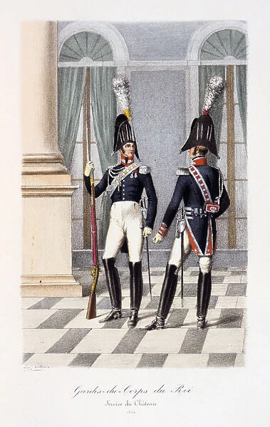 Gardes-du-Corps de Roi, Service de Chateau, 1814 Artist: Eugene Titeux