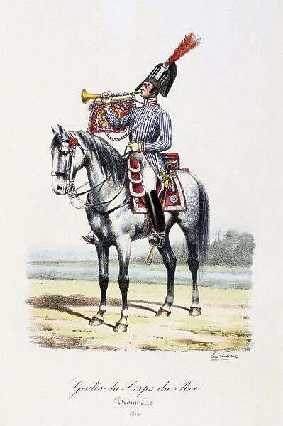 Gardes-du-Corps de Roi, Trumpeter, 1814 Artist: Eugene Titeux