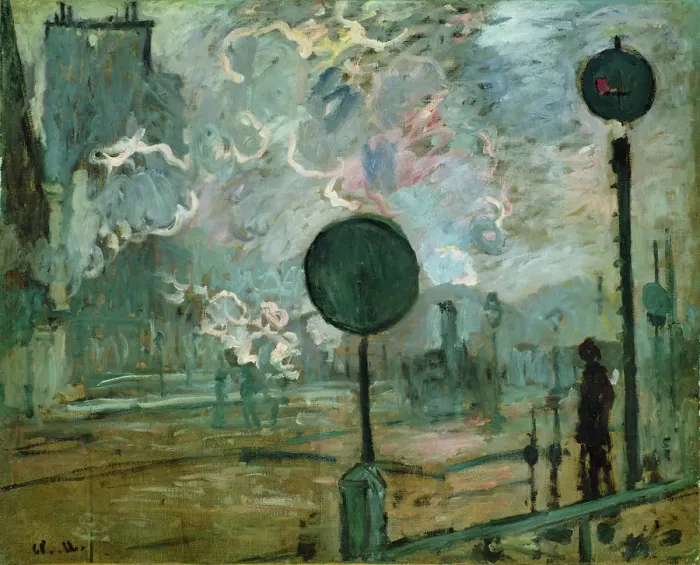 Framed Print : The Gare Saint Lazare (Le Signal). Artist: Monet, Claude (1840-1926) Framed Print : The Gare Saint Lazare (Le Signal). Artist: Monet, Claude (1840-1926)