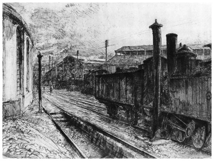 Framed Print : Gare St Lazare, c1900-1915 (1924). Artist: Charles Heyman Framed Print : Gare St Lazare, c1900-1915 (1924). Artist: Charles Heyman