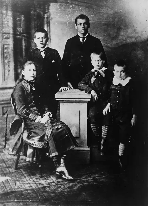 Framed Print : The Garfield children, c1881, printed later?. Creator: Mathew Brady Framed Print : The Garfield children, c1881, printed later?. Creator: Mathew Brady