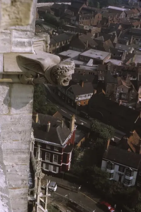 Framed Print : Gargoyle on tower, York Minster, 1958. Artist: CM Dixon Framed Print : Gargoyle on tower, York Minster, 1958. Artist: CM Dixon