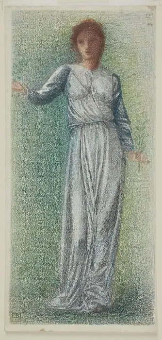 Framed Print : The Garland Weavers - Full-Length Figure Study, 1862-66. Creator: Sir Edward Coley Burne-Jones Framed Print : The Garland Weavers - Full-Length Figure Study, 1862-66. Creator: Sir Edward Coley Burne-Jones