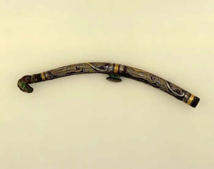 Framed Print : Garment hook (daigou), Eastern Zhou to Western Han dynasty, 3rd century BCE Framed Print : Garment hook (daigou), Eastern Zhou to Western Han dynasty, 3rd century BCE