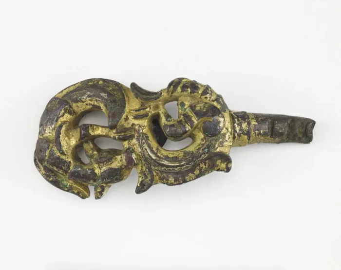 Framed Print : Garment hook (daigou), fragment, Han dynasty, 206 BCE-220 CE. Creator: Unknown Framed Print : Garment hook (daigou), fragment, Han dynasty, 206 BCE-220 CE. Creator: Unknown