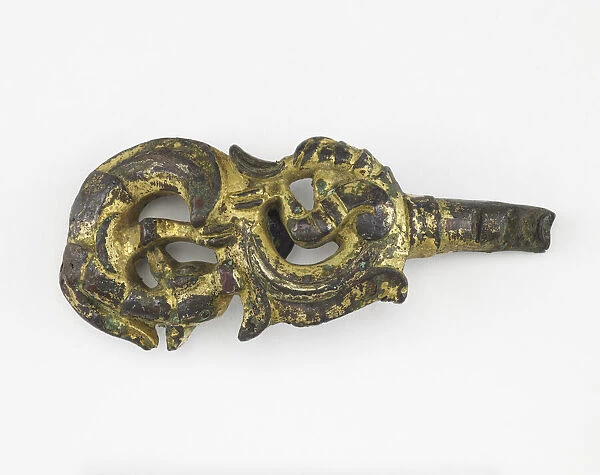 Garment hook (daigou), fragment, Han dynasty, 206 BCE-220 CE. Creator: Unknown