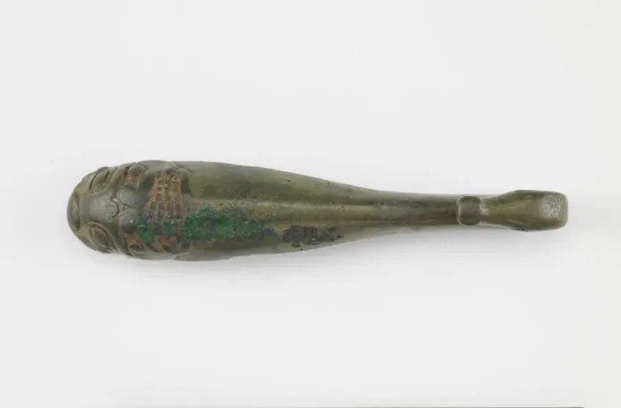 Framed Print : Garment hook (daigou), Han dynasty, 206 BCE-220 CE. Creator: Unknown Framed Print : Garment hook (daigou), Han dynasty, 206 BCE-220 CE. Creator: Unknown