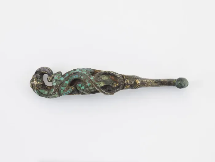Framed Print : Garment hook (daigou), Zhou dynasty, 475-221 BCE. Creator: Unknown Framed Print : Garment hook (daigou), Zhou dynasty, 475-221 BCE. Creator: Unknown