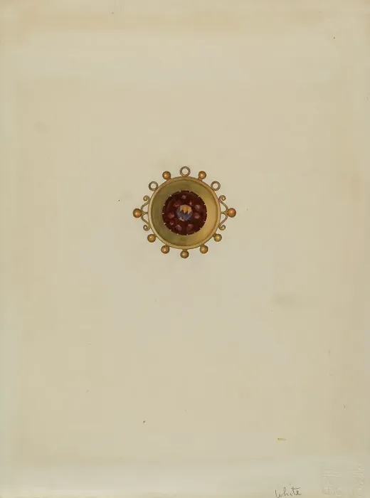 Framed Print : Garnet Earring, c. 1936. Creator: Edward White Framed Print : Garnet Earring, c. 1936. Creator: Edward White