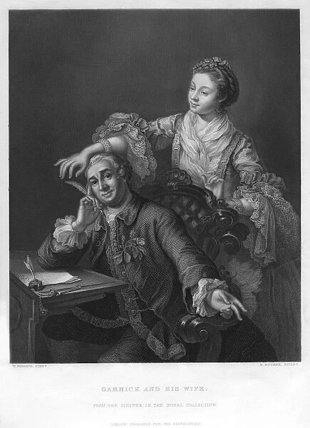 Garrick and his Wife, 1757 (19th century). Artist: H Bourne