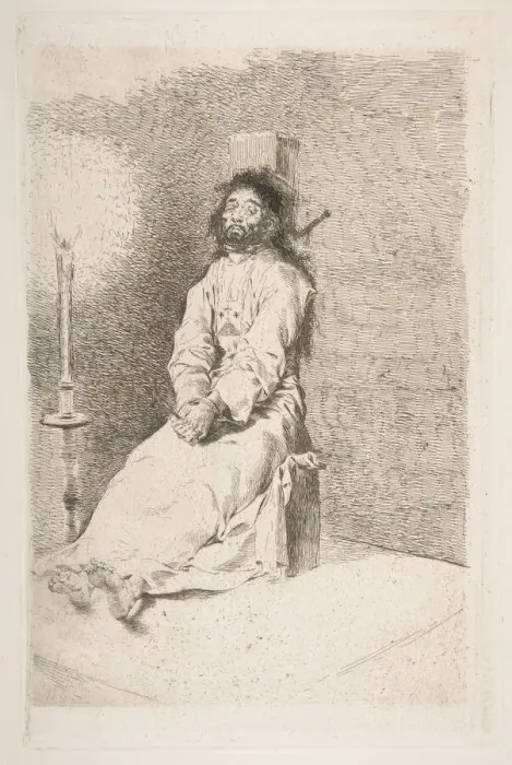 Framed Print : The garroted man (El agarrotado), 1778-80. Creator: Francisco Goya Framed Print : The garroted man (El agarrotado), 1778-80. Creator: Francisco Goya
