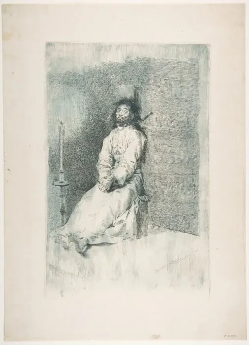 Framed Print : The Garroted Man (El agarrotado), ca. 1778-80. Creator: Francisco Goya Framed Print : The Garroted Man (El agarrotado), ca. 1778-80. Creator: Francisco Goya