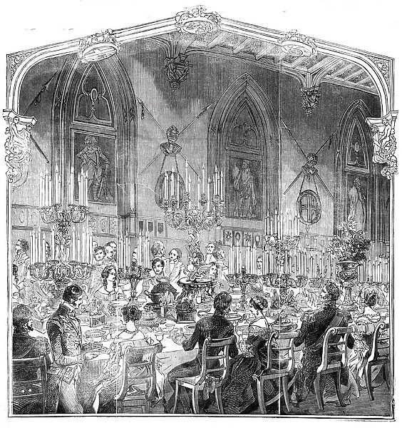 The Garter Banquet, St. Georges Hall, 1844. Creator: Stephen Sly