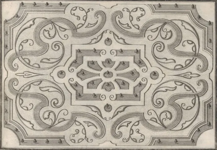 Framed Print : Gartten Parterres, 1697-1705. Creator: George Hatzl Framed Print : Gartten Parterres, 1697-1705. Creator: George Hatzl