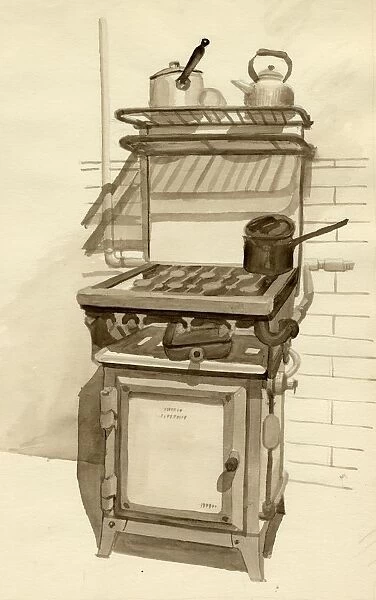Gas stove, 1951. Creator: Shirley Markham