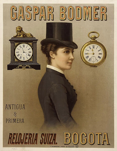 Gaspar Bodmer. Relojeria suiza. Bogota , 1890. Creator: Anonymous