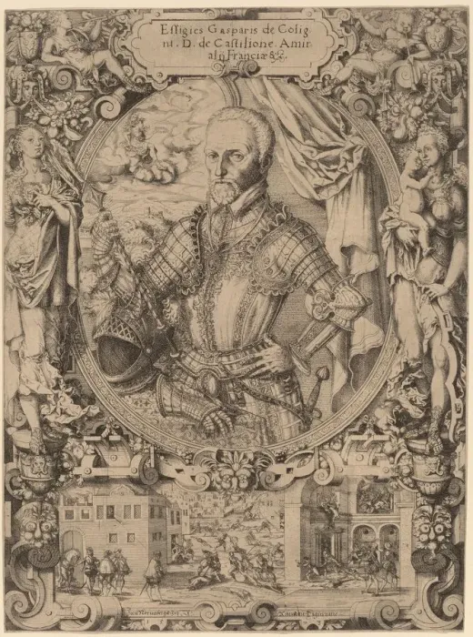 Framed Print : Gaspar de Coligny, 1573. Creator: Jost Ammon Framed Print : Gaspar de Coligny, 1573. Creator: Jost Ammon