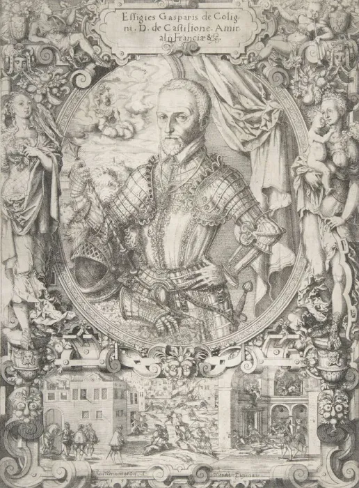 Framed Print : Gaspard de Coligny, Admiral of France, 1550-91. Creator: Jost Ammon Framed Print : Gaspard de Coligny, Admiral of France, 1550-91. Creator: Jost Ammon