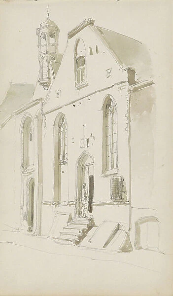 Gasthuiskerk on the Lange Delft in Middelburg, c. 1856-c. 1861. Creator: Cornelis Springer