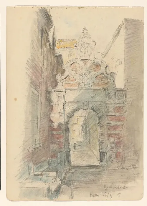 Framed Print : Gasthuispoort in Hoorn, 1915. Creator: Jan Hoynck van Papendrecht Framed Print : Gasthuispoort in Hoorn, 1915. Creator: Jan Hoynck van Papendrecht