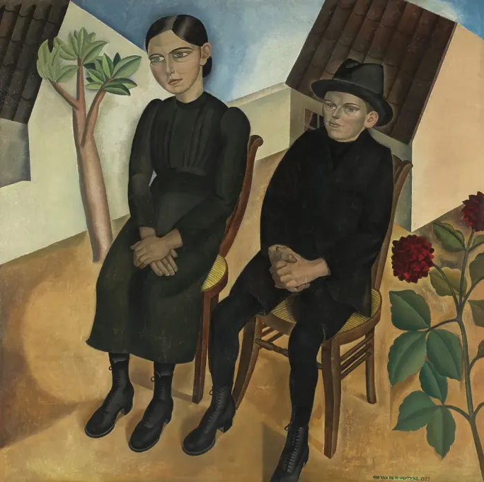 Framed Print : Gaston and His Sister, 1923. Creator: Gustave van de Woestijne Framed Print : Gaston and His Sister, 1923. Creator: Gustave van de Woestijne