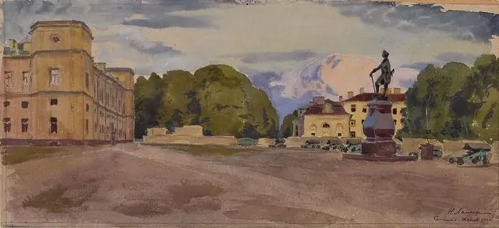 Framed Print : Gatchina Palace, 1924. Artist: Lanceray (Lansere), Nikolai Evgenyevich (1879-1942) Framed Print : Gatchina Palace, 1924. Artist: Lanceray (Lansere), Nikolai Evgenyevich (1879-1942)