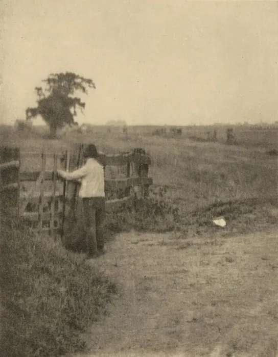 Framed Print : The Last Gate, in or before 1895. Creator: Dr Peter Henry Emerson Framed Print : The Last Gate, in or before 1895. Creator: Dr Peter Henry Emerson